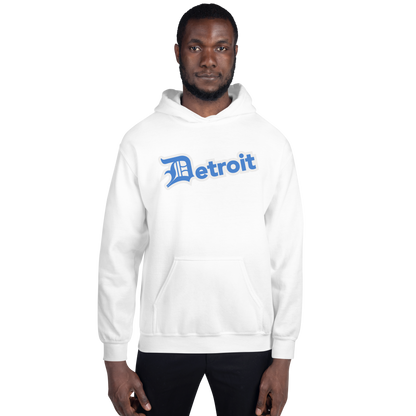 'Detroit' Hoodie (Azure w/ Old English 'D') | Unisex Standard