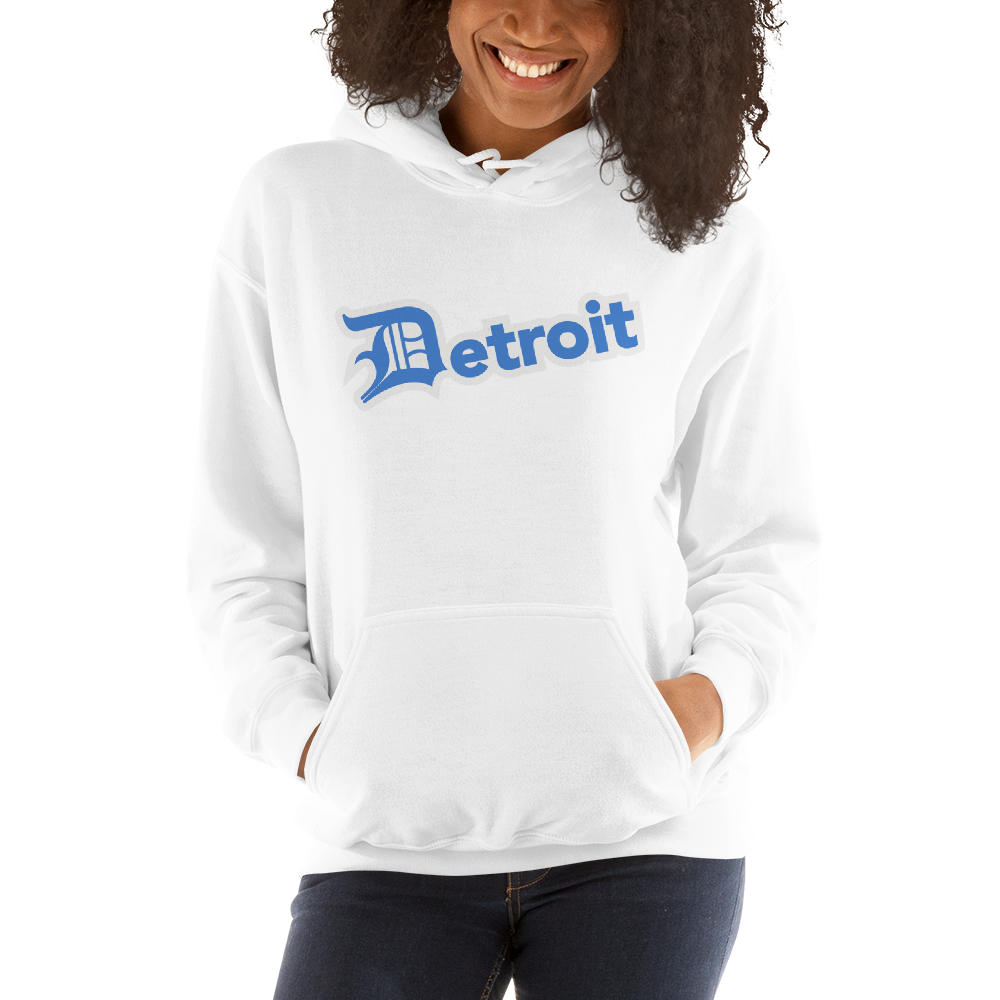 'Detroit' Hoodie (Azure w/ Old English 'D') | Unisex Standard