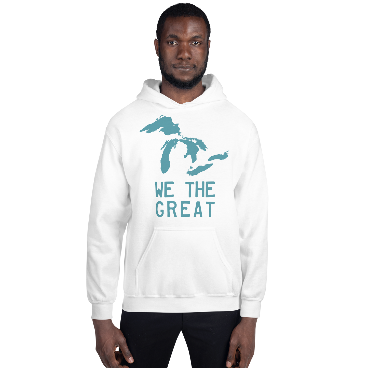 Great Lakes 'We the Great' Hoodie (Huron Blue) | Unisex Standard