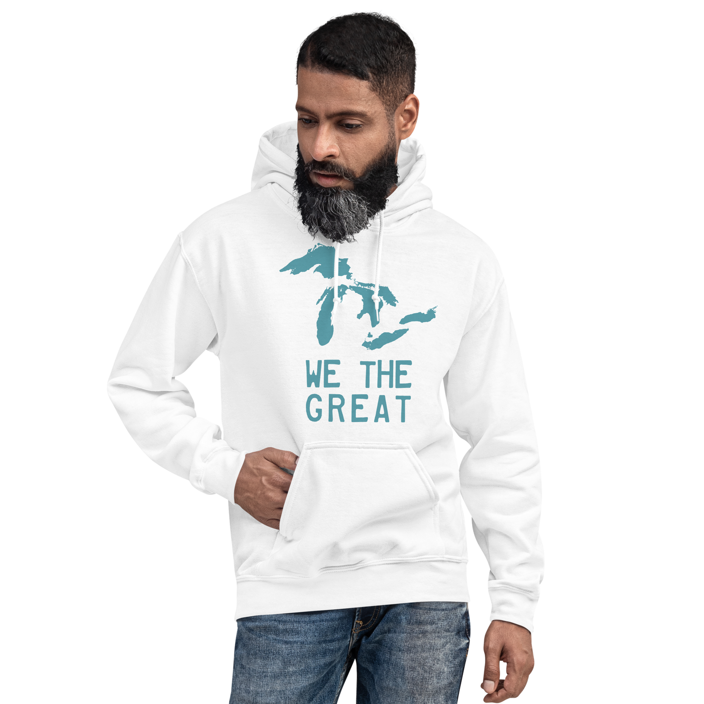 Great Lakes 'We the Great' Hoodie (Huron Blue) | Unisex Standard