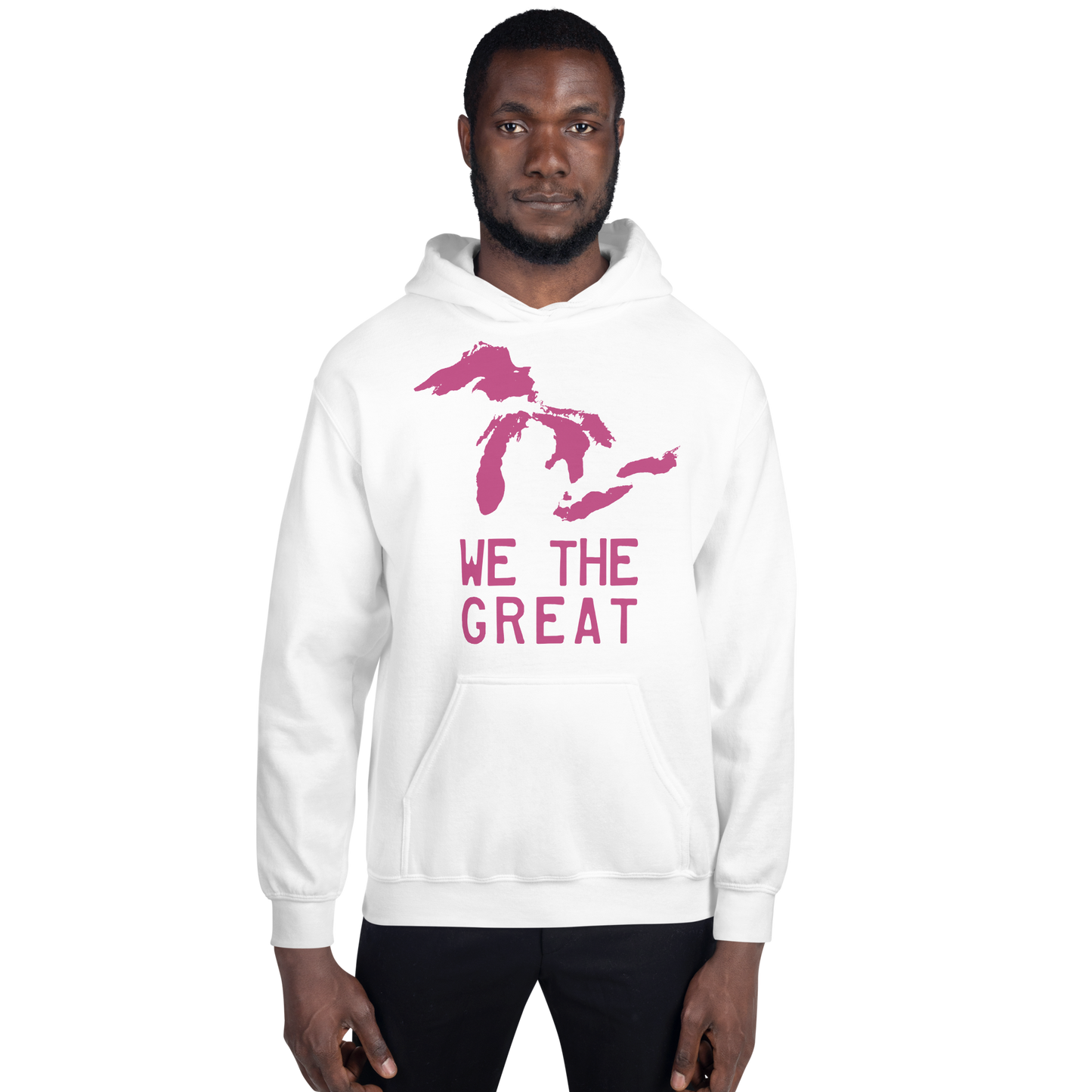 Great Lakes 'We the Great' Hoodie (Apple Blossom Pink) | Unisex Standard