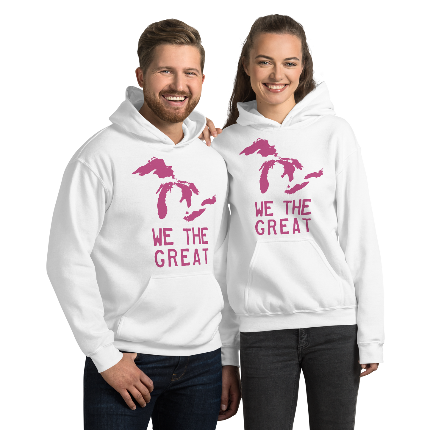 Great Lakes 'We the Great' Hoodie (Apple Blossom Pink) | Unisex Standard