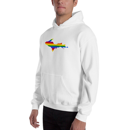 Michigan Upper Peninsula Hoodie (w/ UP Pride Flag Outline) | Unisex Standard