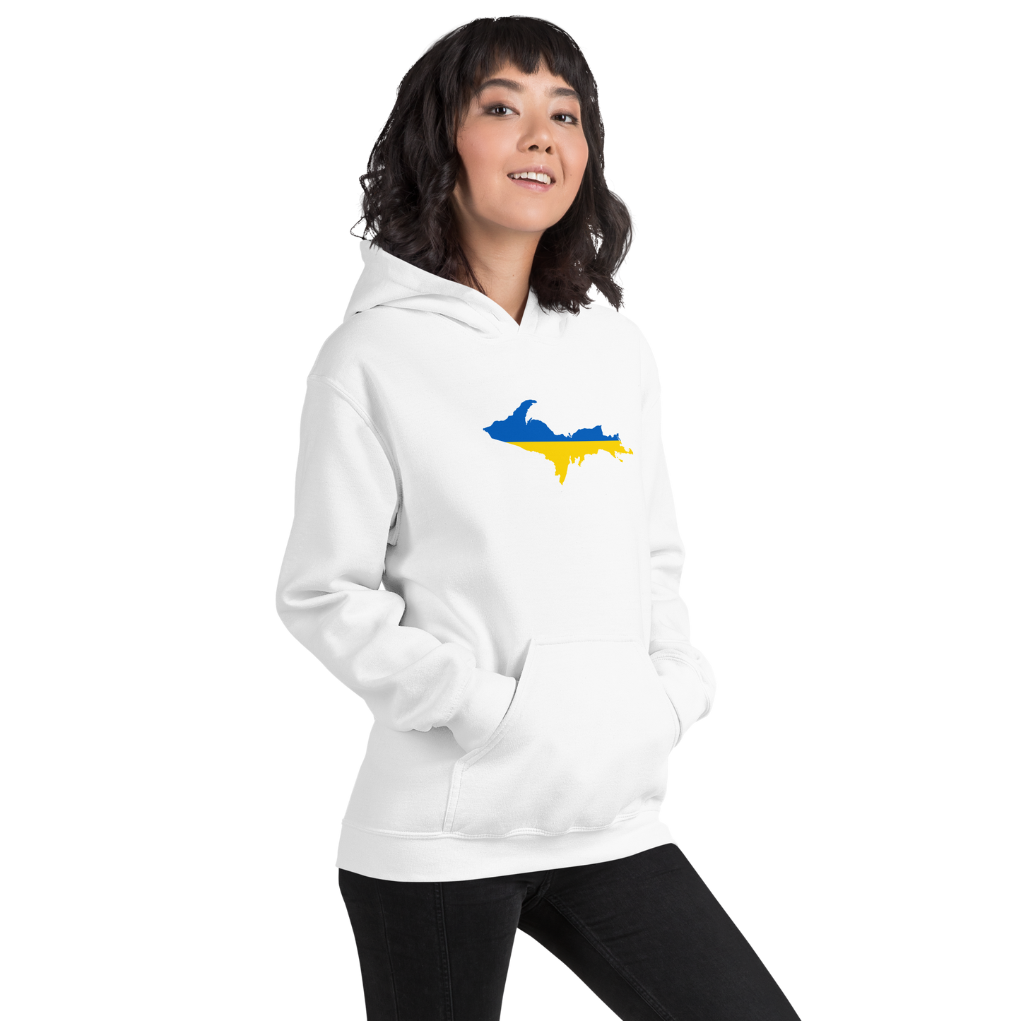 Michigan Upper Peninsula Hoodie (w/ UP Ukraine Outline) | Unisex Standard