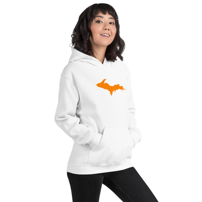 Michigan Upper Peninsula Hoodie (w/ Orange UP Outline) | Unisex Standard