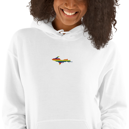 Michigan Upper Peninsula Hoodie (w/ Embroidered UP Pride Flag Outline) | Unisex Standard