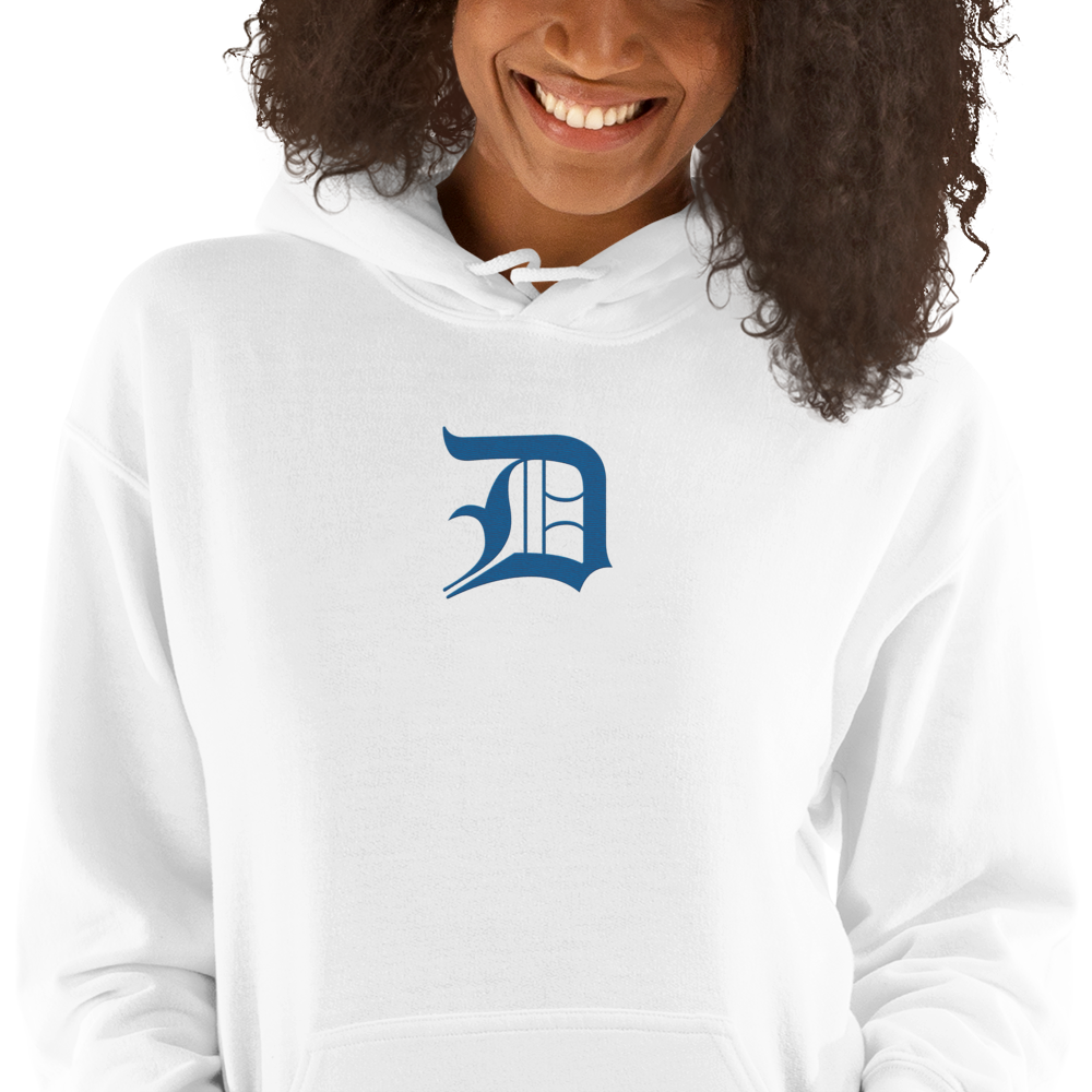 Detroit 'Old English D' Hoodie (Azure) | Unisex Standard - Emb.