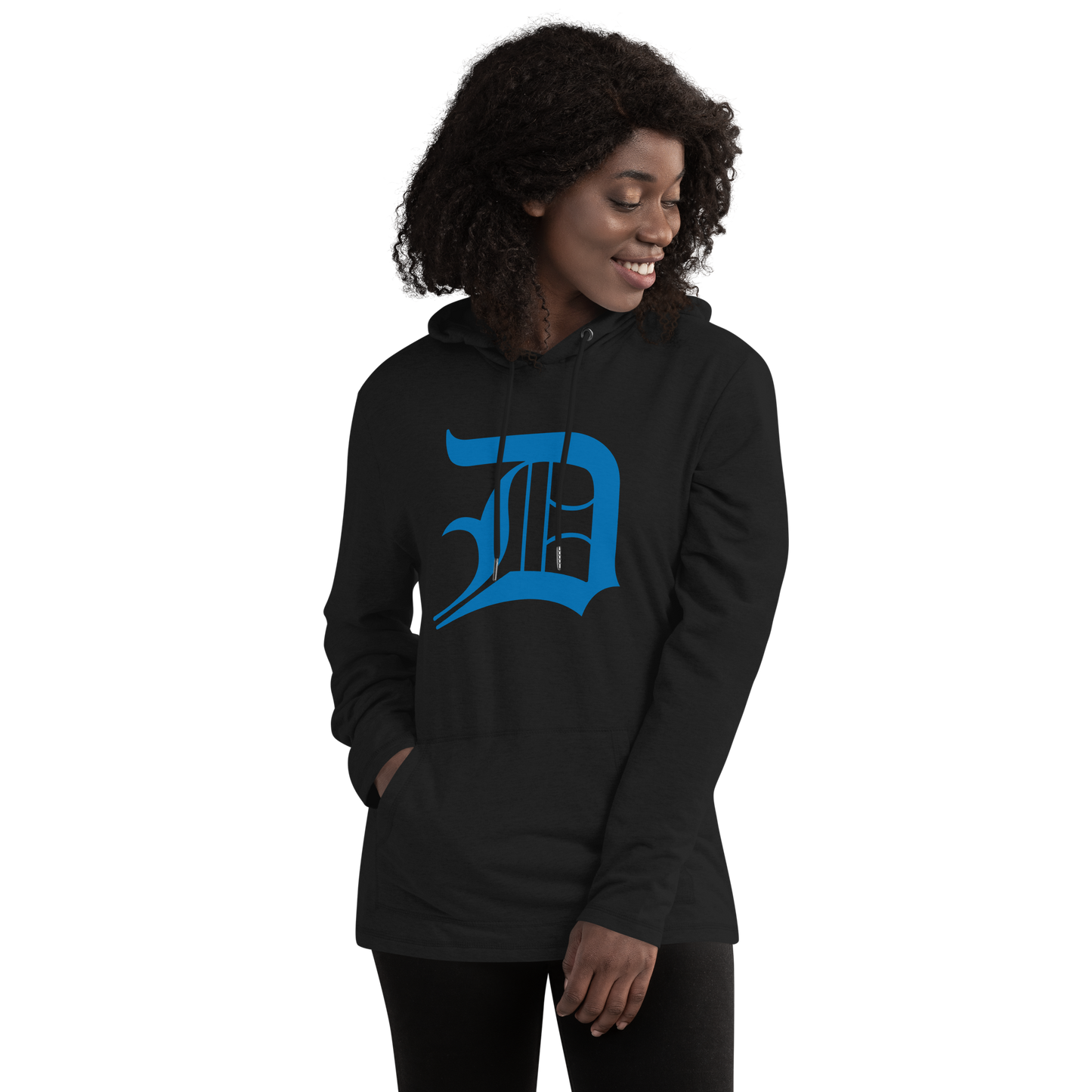 Detroit 'Old English D' Hoodie (Azure) | Unisex Lightweight