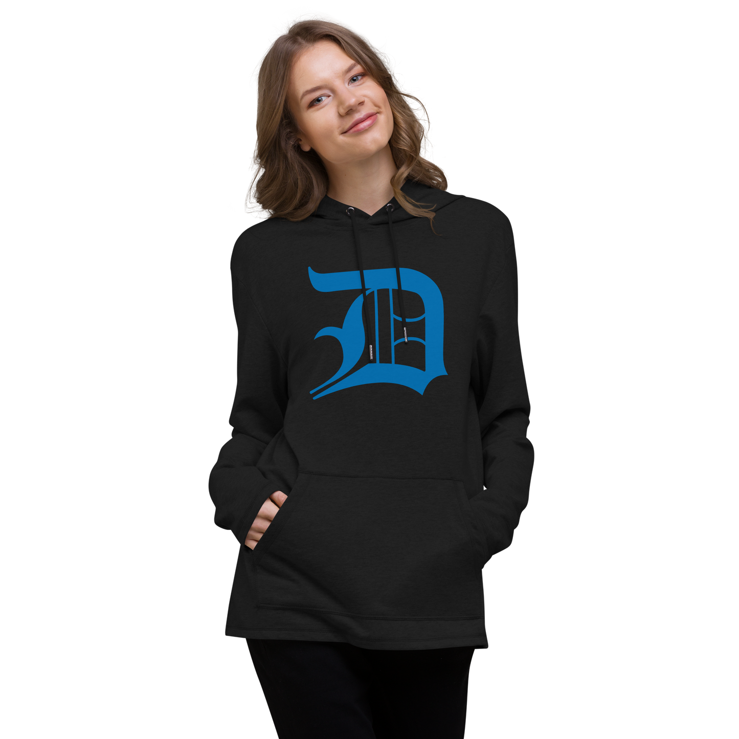 Detroit 'Old English D' Hoodie (Azure) | Unisex Lightweight