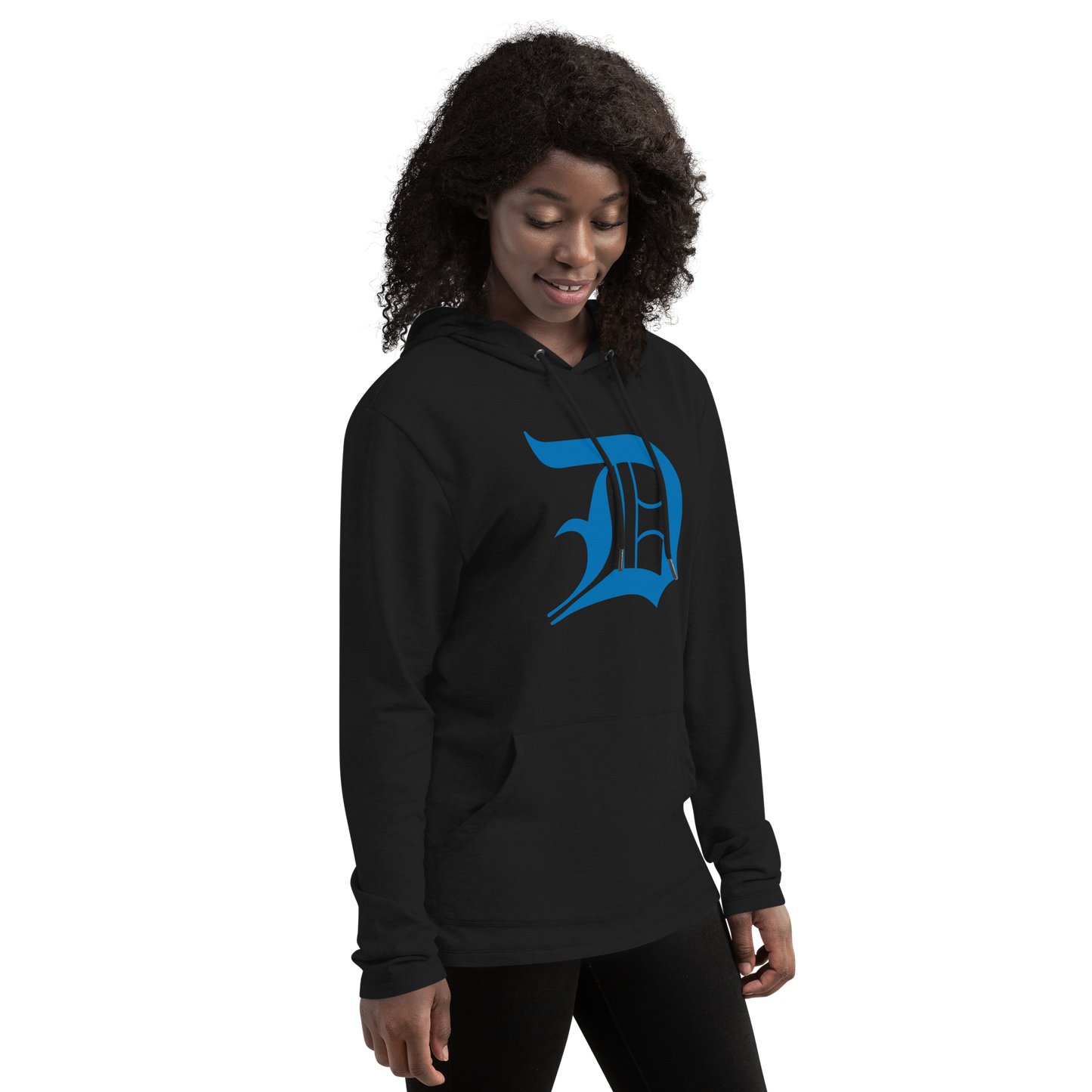 Detroit 'Old English D' Hoodie (Azure) | Unisex Lightweight