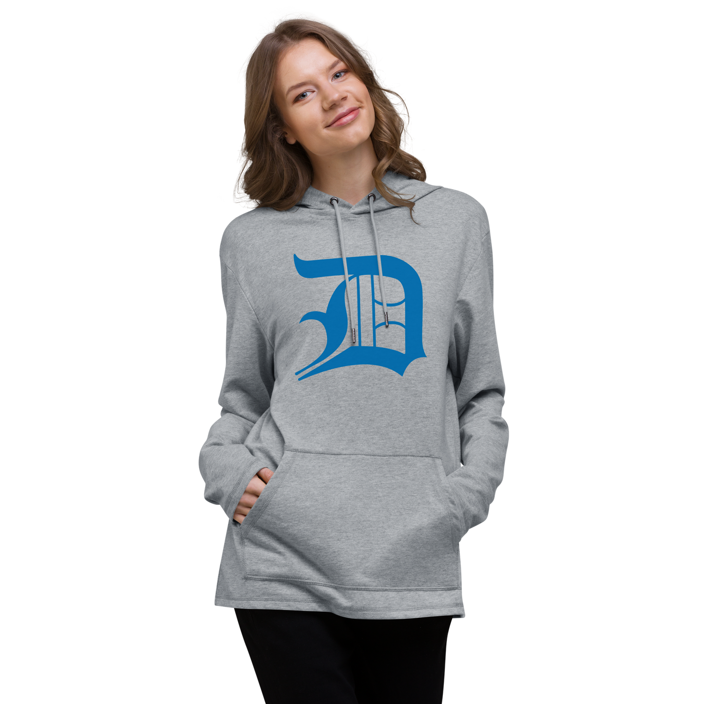 Detroit 'Old English D' Hoodie (Azure) | Unisex Lightweight