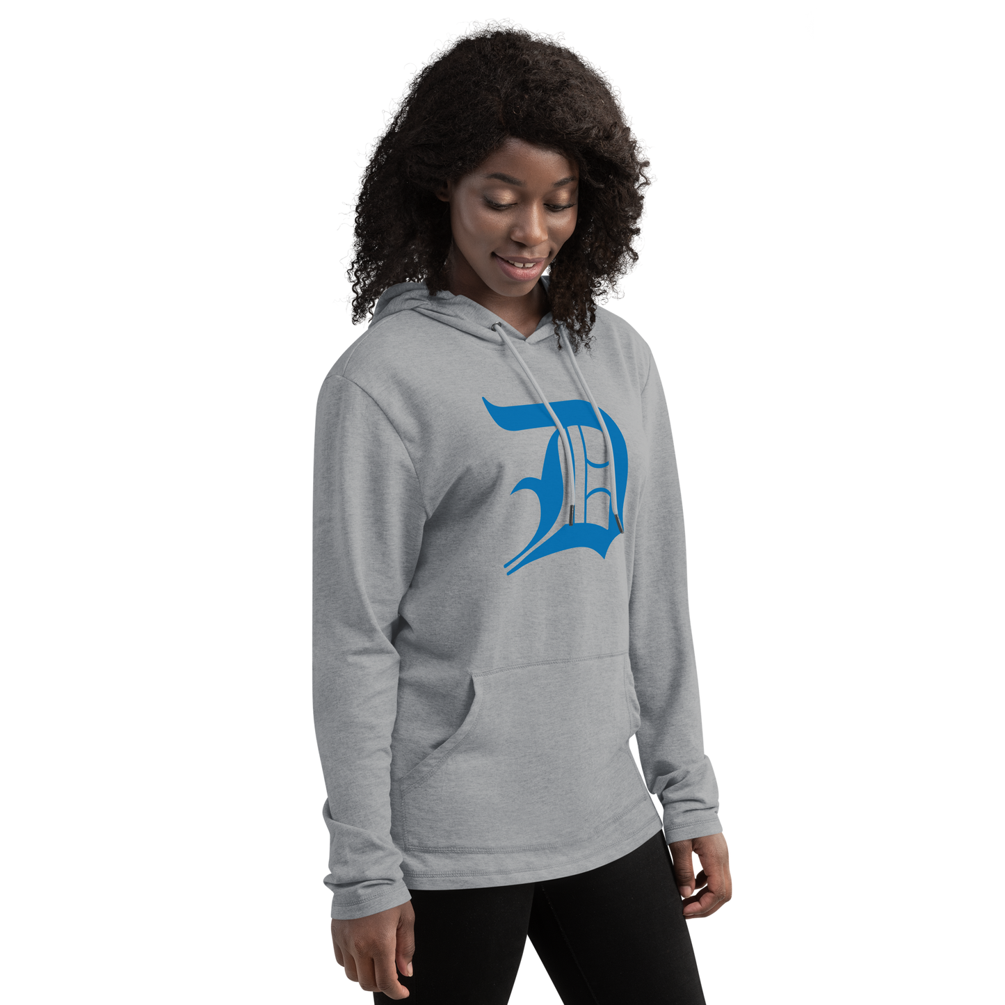 Detroit 'Old English D' Hoodie (Azure) | Unisex Lightweight