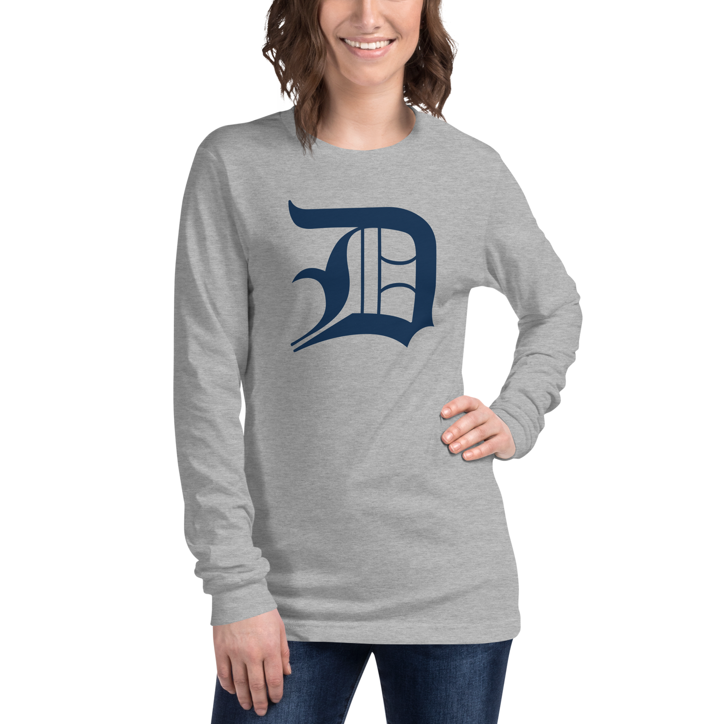 Detroit 'Old English D' T-Shirt | Unisex Long Sleeve