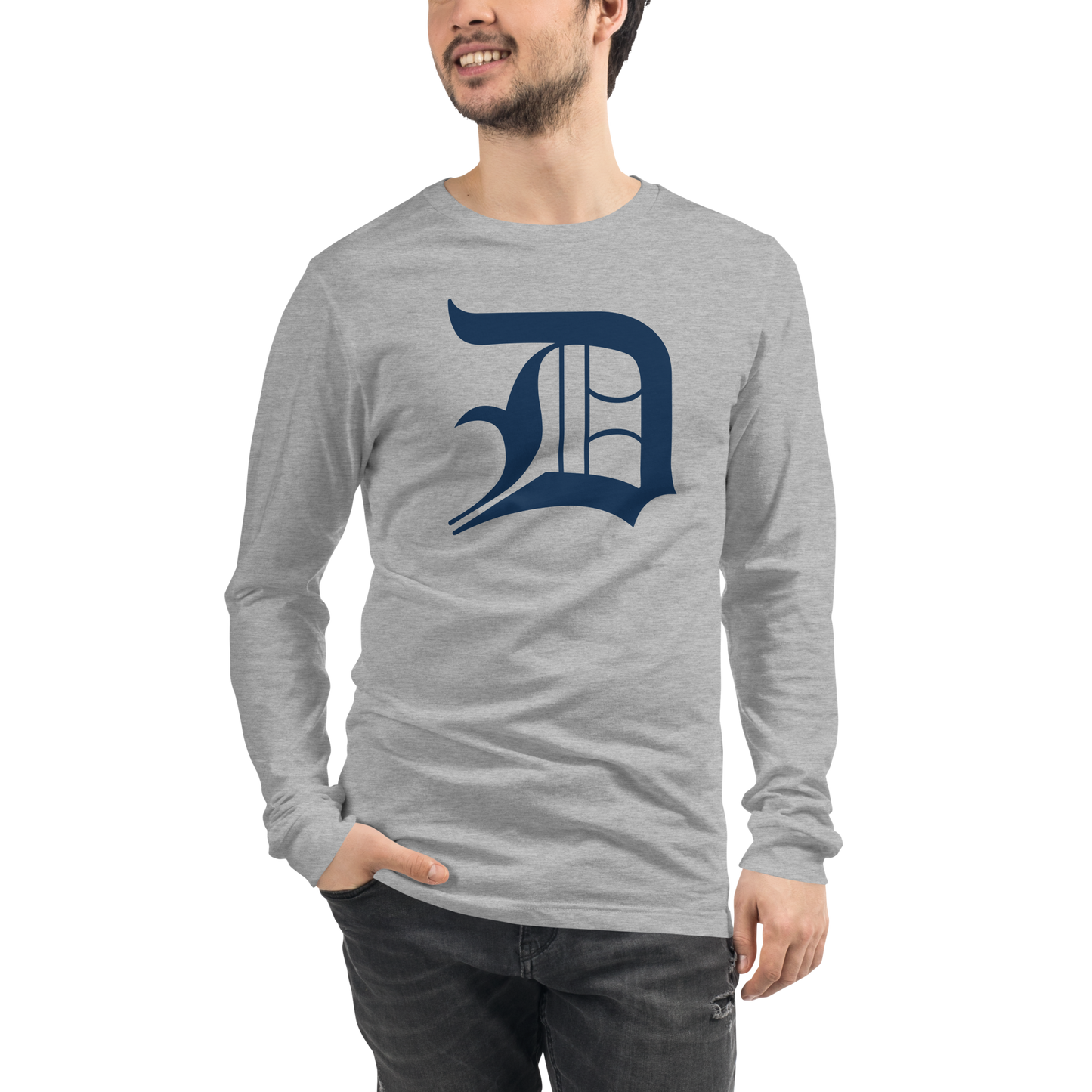 Detroit 'Old English D' T-Shirt | Unisex Long Sleeve