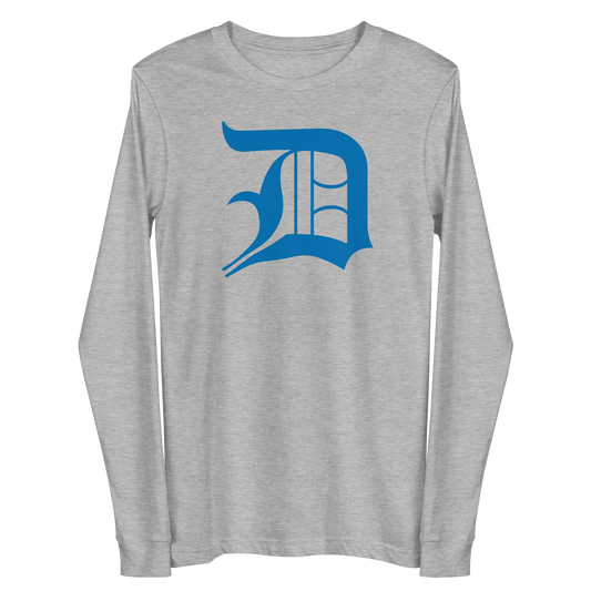 Detroit 'Old English D' T-Shirt (Azure) | Unisex Long Sleeve