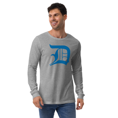 Detroit 'Old English D' T-Shirt (Azure) | Unisex Long Sleeve