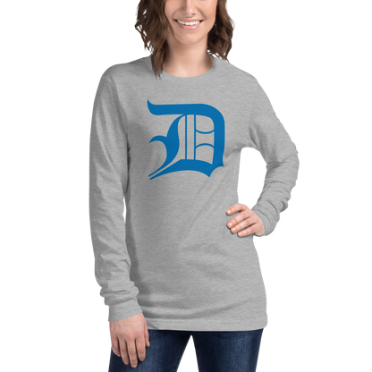 Detroit 'Old English D' T-Shirt (Azure) | Unisex Long Sleeve