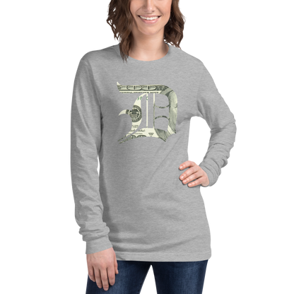 Detroit 'Old English D' T-Shirt (Benjamins Edition) | Unisex Long Sleeve