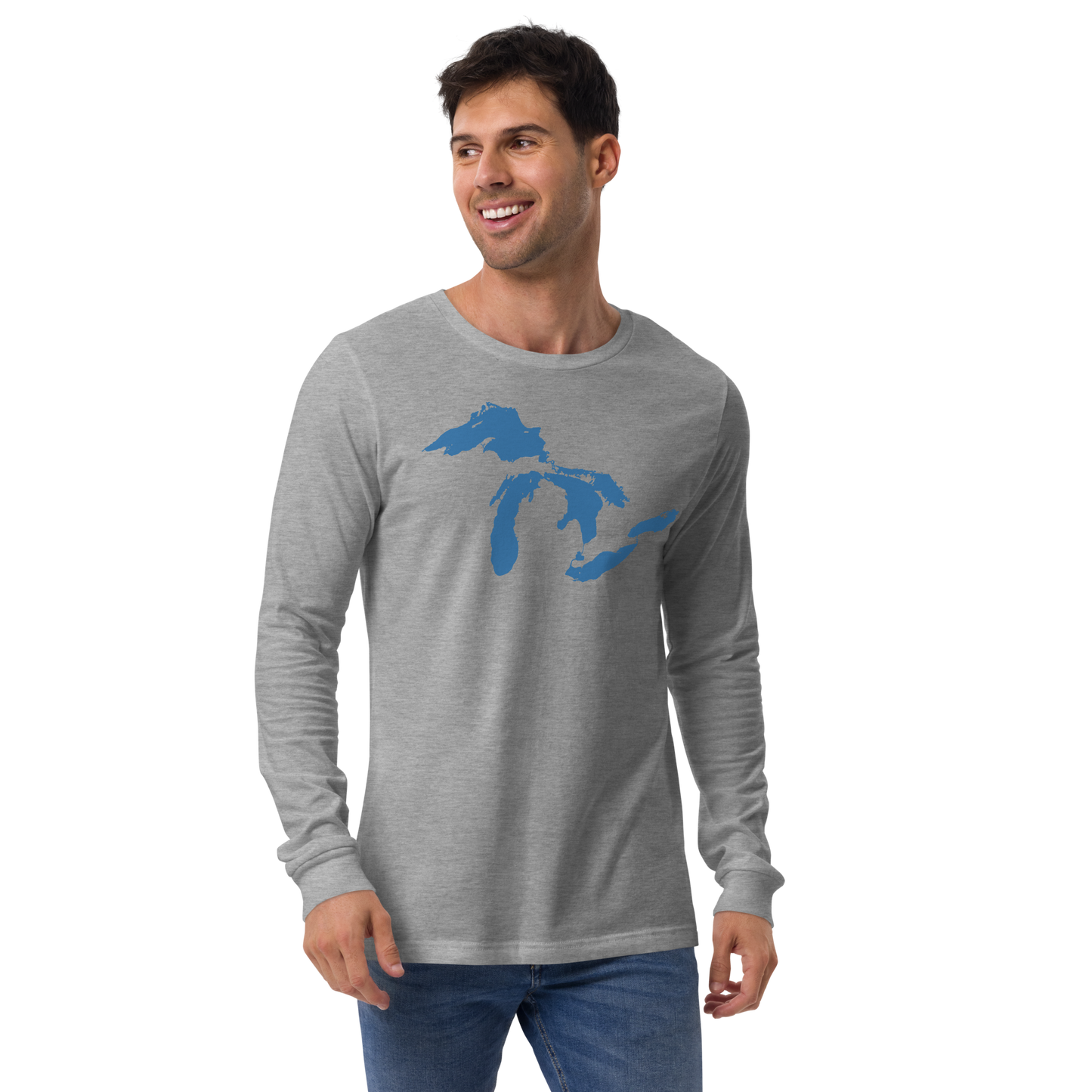 Great Lakes T-Shirt | Unisex Long Sleeve - Superior Blue