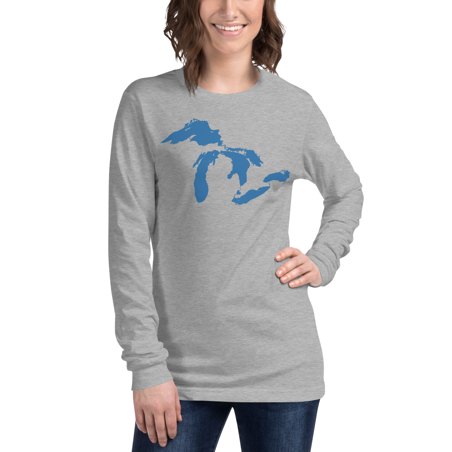 Great Lakes T-Shirt | Unisex Long Sleeve - Superior Blue