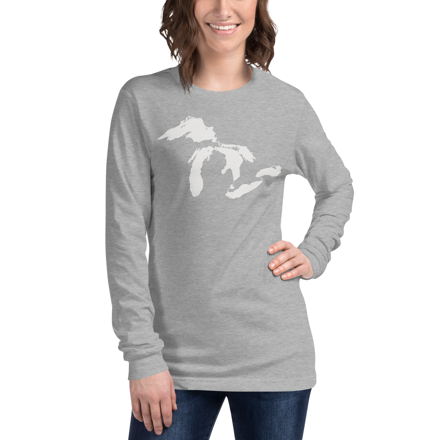 Great Lakes T-Shirt | Unisex Long Sleeve - White