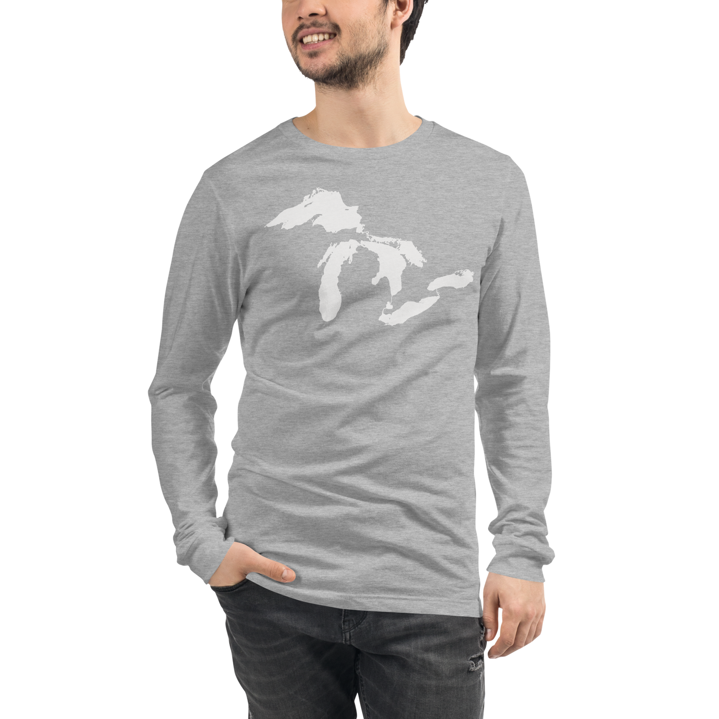 Great Lakes T-Shirt | Unisex Long Sleeve - White