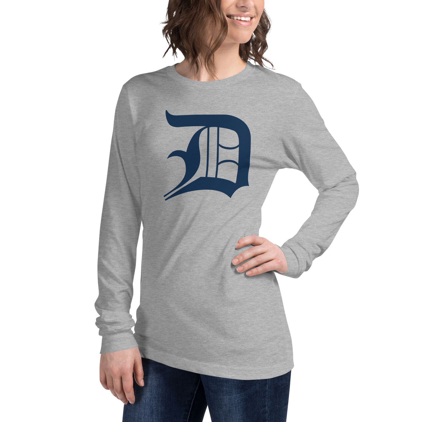 Detroit 'Old English D' T-Shirt | Unisex Long Sleeve