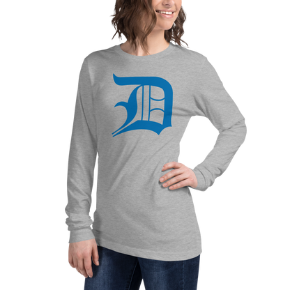 Detroit 'Old English D' T-Shirt (Azure) | Unisex Long Sleeve