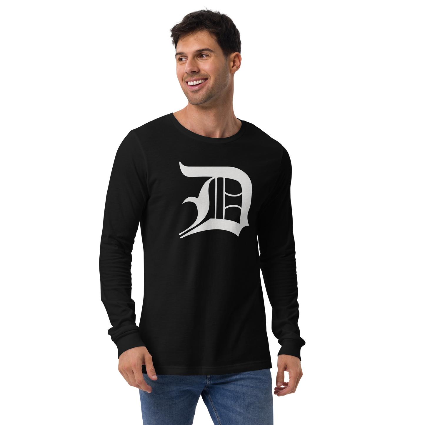 Detroit 'Old English D' T-Shirt | Unisex Long Sleeve