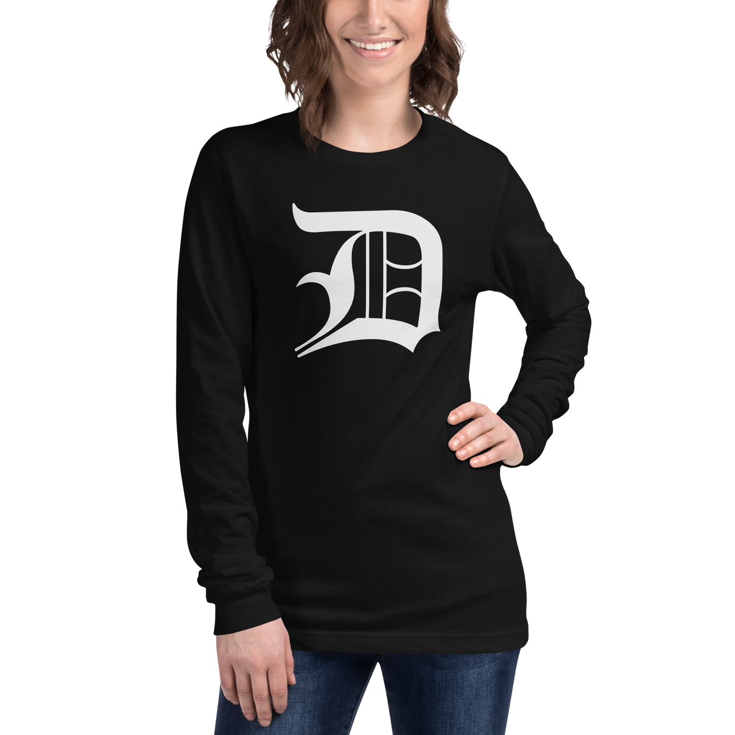 Detroit 'Old English D' T-Shirt | Unisex Long Sleeve