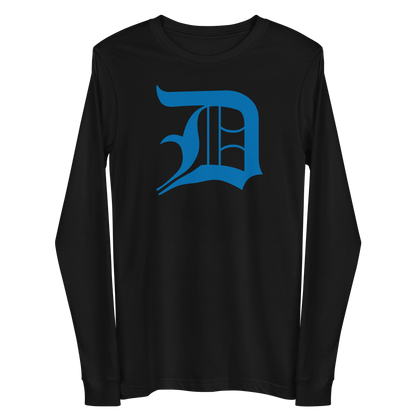 Detroit 'Old English D' T-Shirt (Azure) | Unisex Long Sleeve