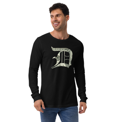 Detroit 'Old English D' T-Shirt (Benjamins Edition) | Unisex Long Sleeve