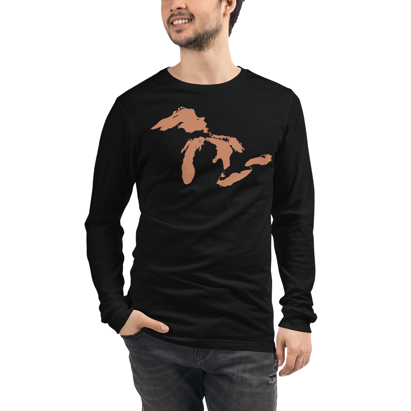 Great Lakes T-Shirt | Unisex Long Sleeve - Copper