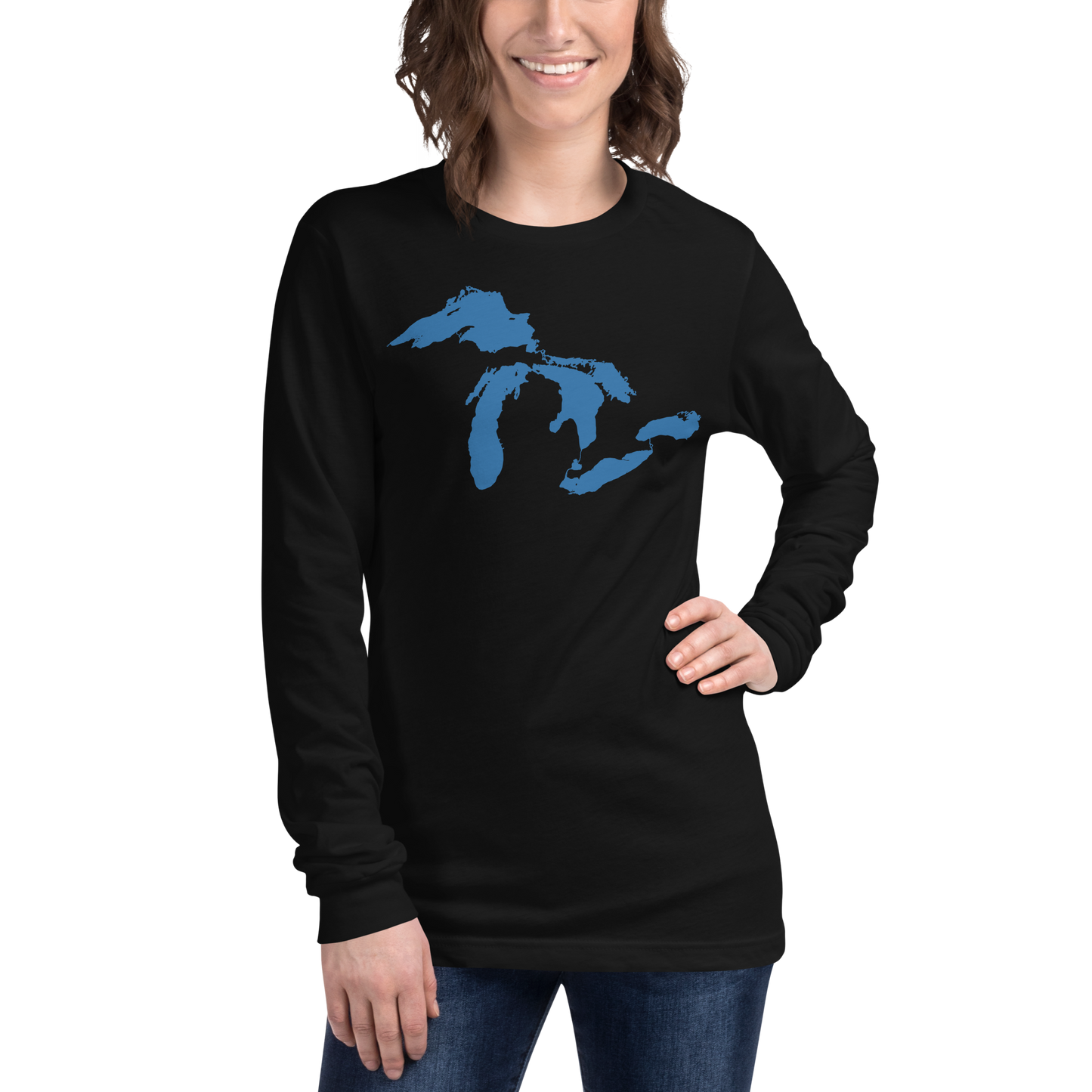 Great Lakes T-Shirt | Unisex Long Sleeve - Superior Blue