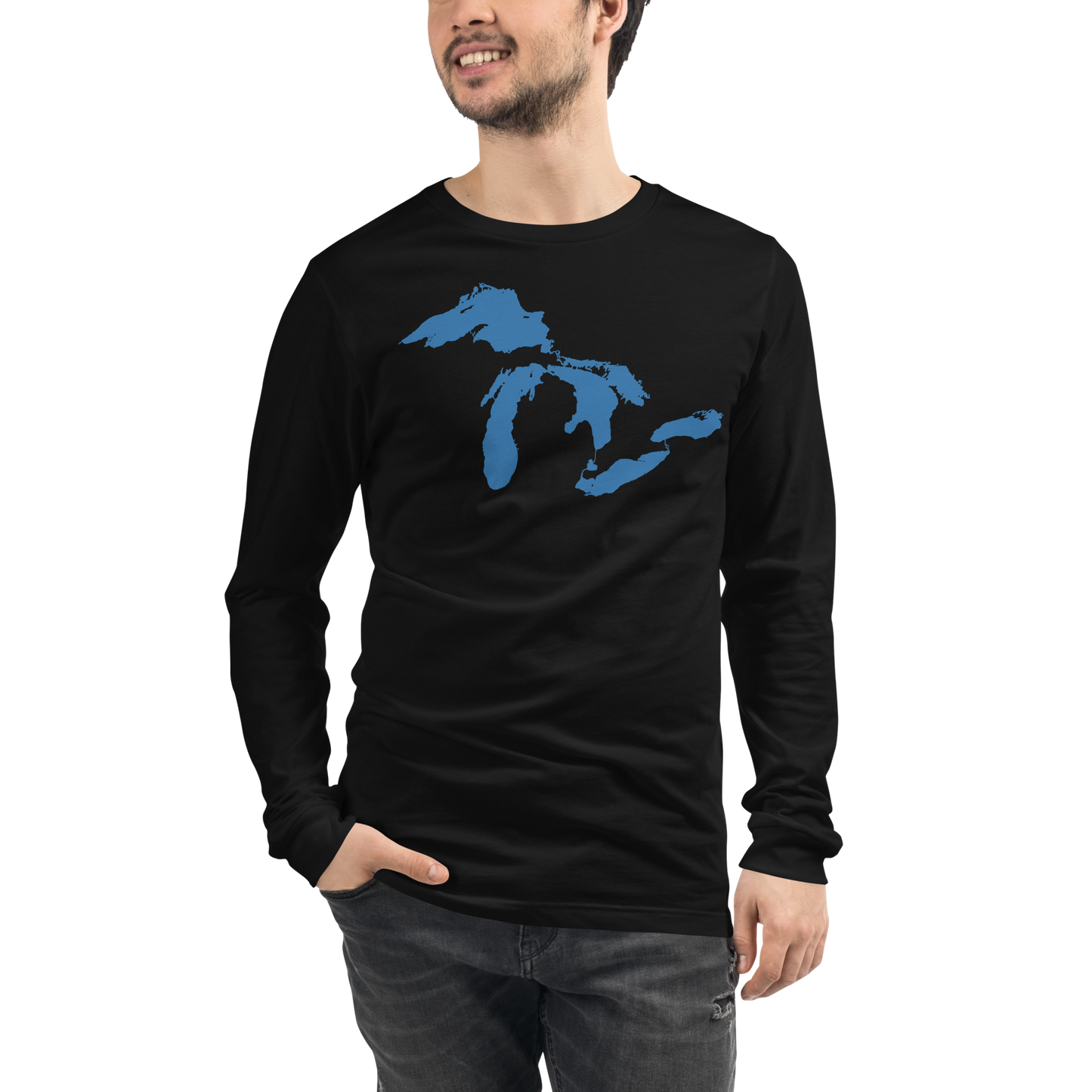 Great Lakes T-Shirt | Unisex Long Sleeve - Superior Blue