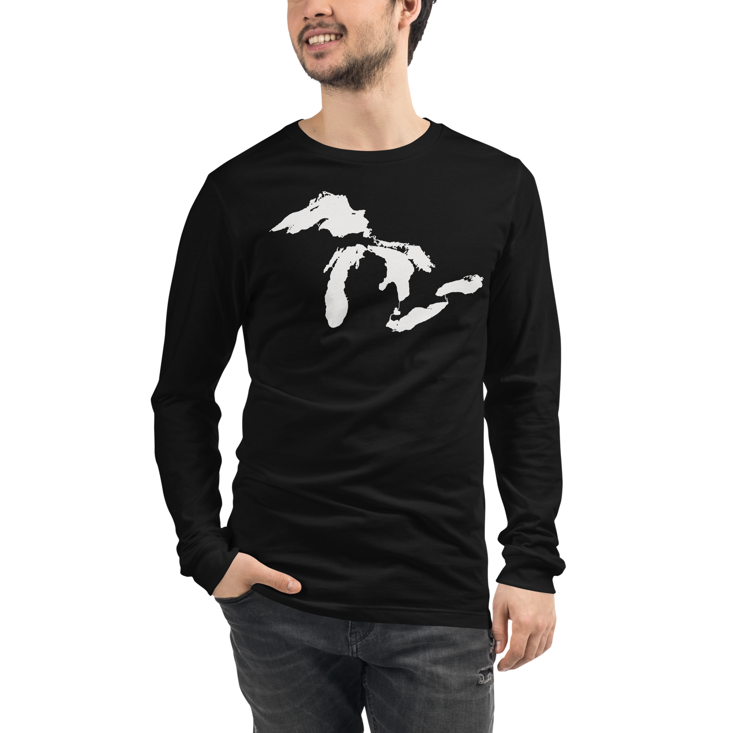 Great Lakes T-Shirt | Unisex Long Sleeve - White