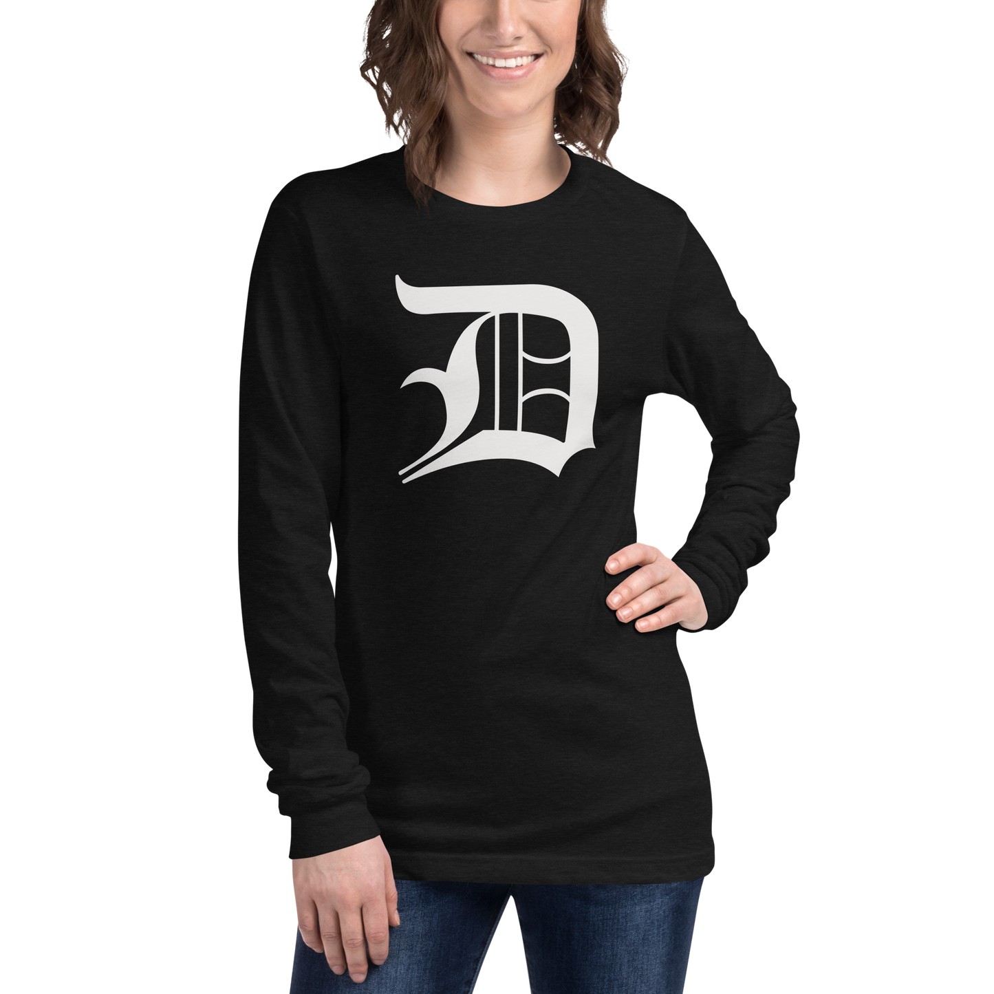 Detroit 'Old English D' T-Shirt | Unisex Long Sleeve