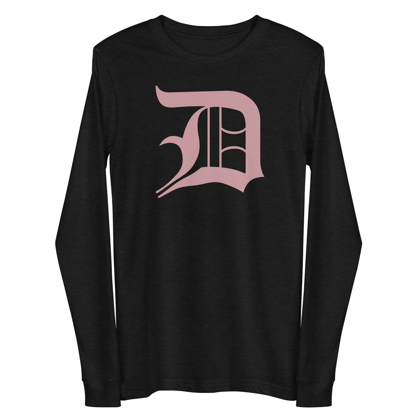 Detroit 'Old English D' T-Shirt (Cherry Blossom Pink) | Unisex Long Sleeve