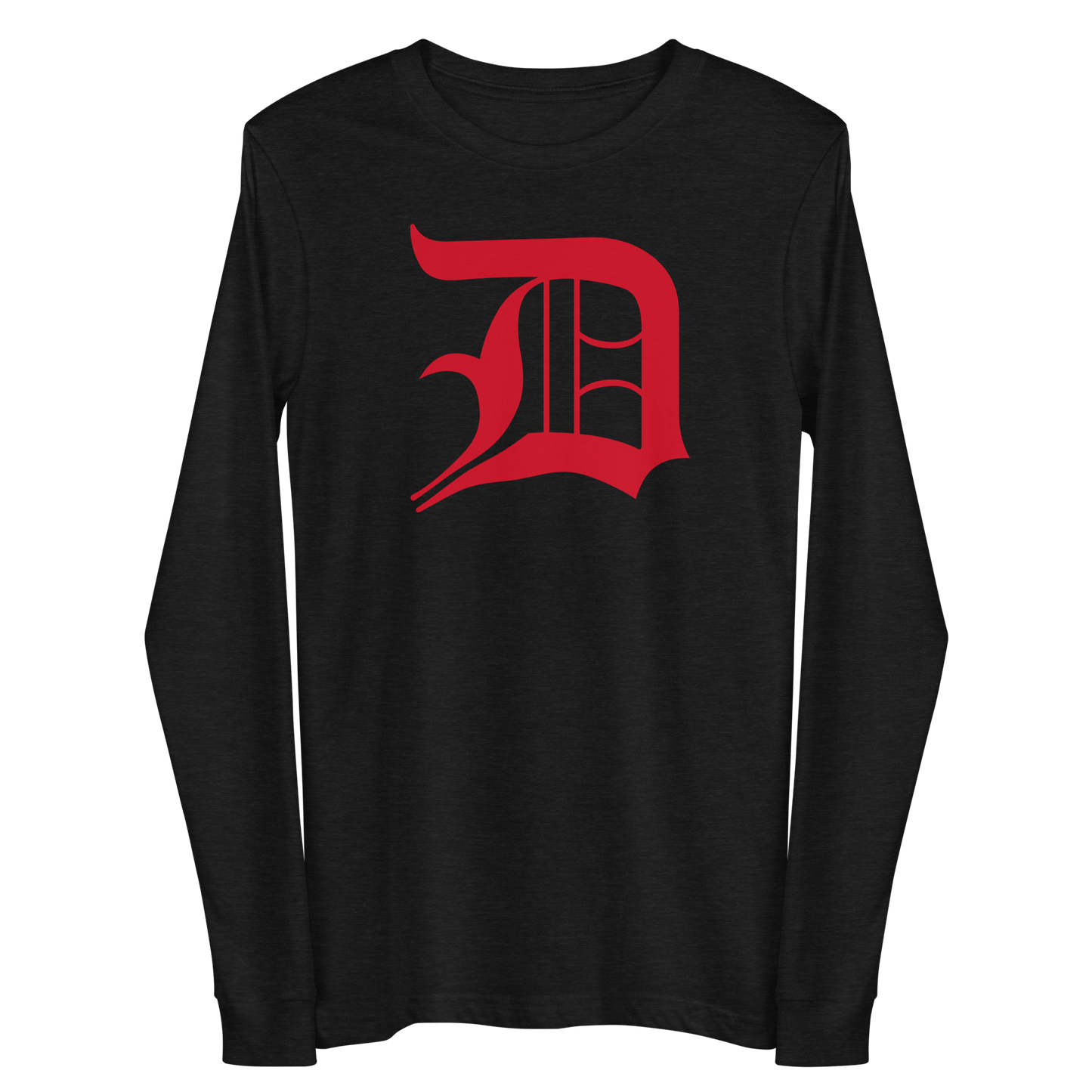 Detroit 'Old English D' T-Shirt (Aliform Red) | Unisex Long Sleeve