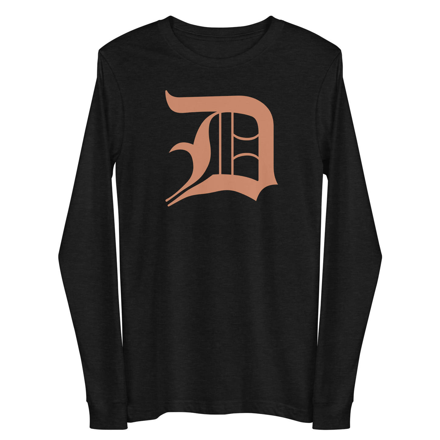 Detroit 'Old English D' T-Shirt (Copper Color) | Unisex Long Sleeve