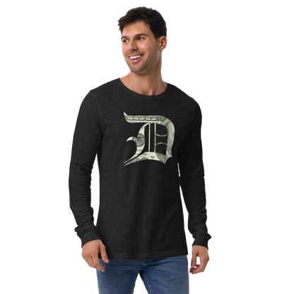 Detroit 'Old English D' T-Shirt (Benjamins Edition) | Unisex Long Sleeve