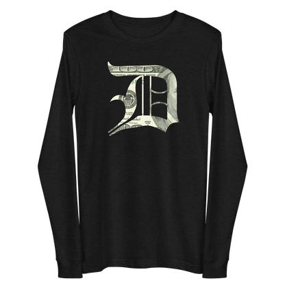 Detroit 'Old English D' T-Shirt (Benjamins Edition) | Unisex Long Sleeve