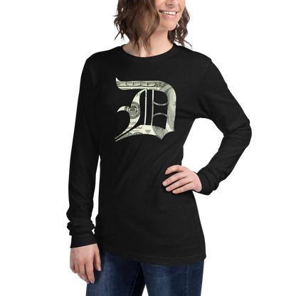 Detroit 'Old English D' T-Shirt (Benjamins Edition) | Unisex Long Sleeve