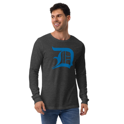 Detroit 'Old English D' T-Shirt (Azure) | Unisex Long Sleeve