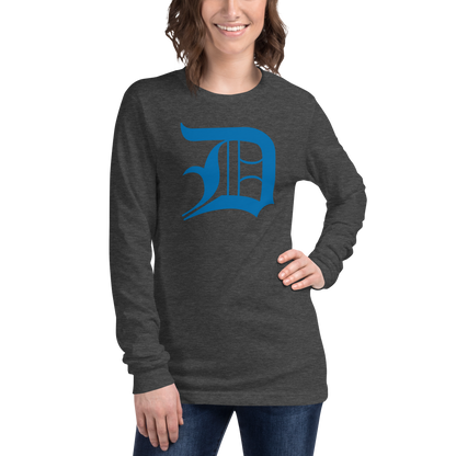 Detroit 'Old English D' T-Shirt (Azure) | Unisex Long Sleeve