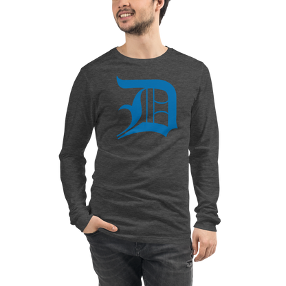 Detroit 'Old English D' T-Shirt (Azure) | Unisex Long Sleeve