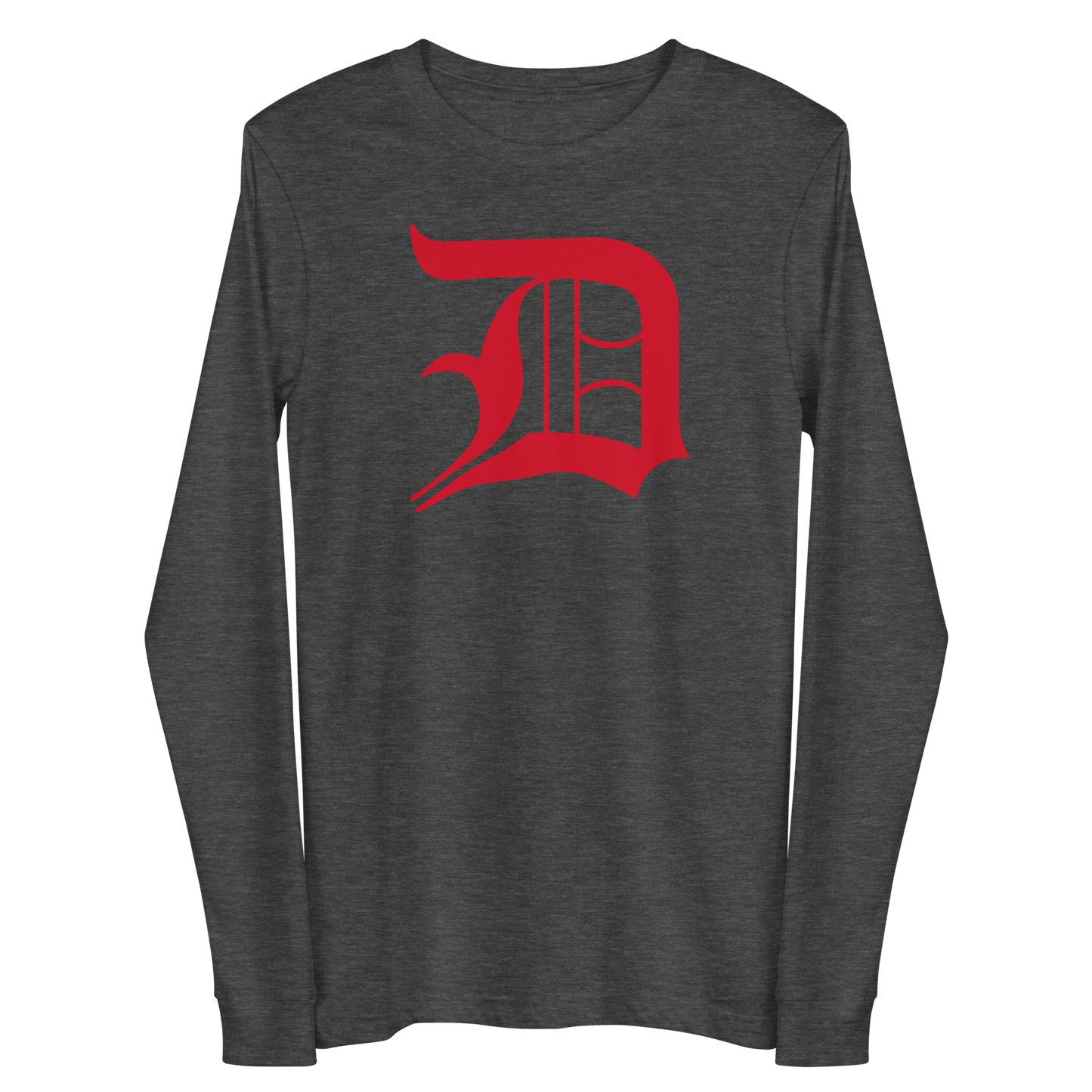 Detroit 'Old English D' T-Shirt (Aliform Red) | Unisex Long Sleeve