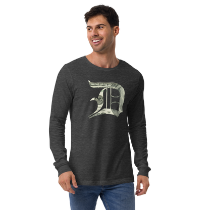 Detroit 'Old English D' T-Shirt (Benjamins Edition) | Unisex Long Sleeve