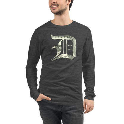 Detroit 'Old English D' T-Shirt (Benjamins Edition) | Unisex Long Sleeve