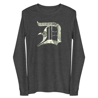 Detroit 'Old English D' T-Shirt (Benjamins Edition) | Unisex Long Sleeve